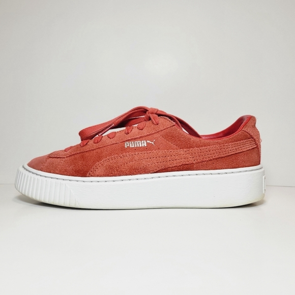Puma Suede Platform Barbados Cherry - Picture 3 of 10